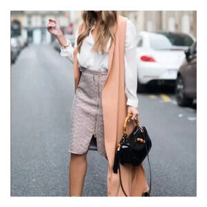 J. CREW Sparkle Tweed Pencil Skirt Size 8 Petite Blogger Fave Preppy‎